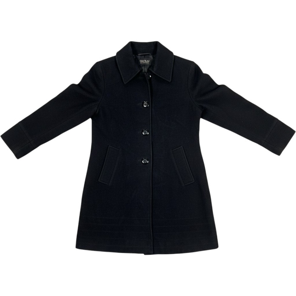Kristen Blake Studio Collection Black Merino Wool Blend Car Coat Petite 2